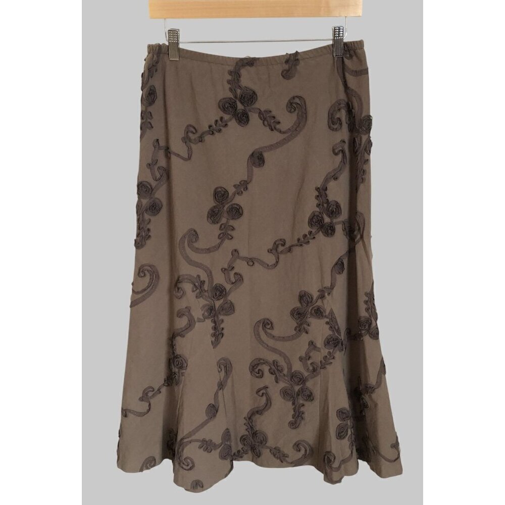 Lena Gabrielle Trumpet Skirt Womens 10 Floral Design y2k Fairy Grunge Goblincore